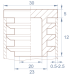 Заглушка пластиковая для труб 30x30