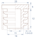 Заглушка пластиковая для труб 20x20