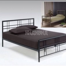 Кровать двуспальная на металлическом каркасе
