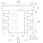 Заглушка пластиковая для труб 30x30